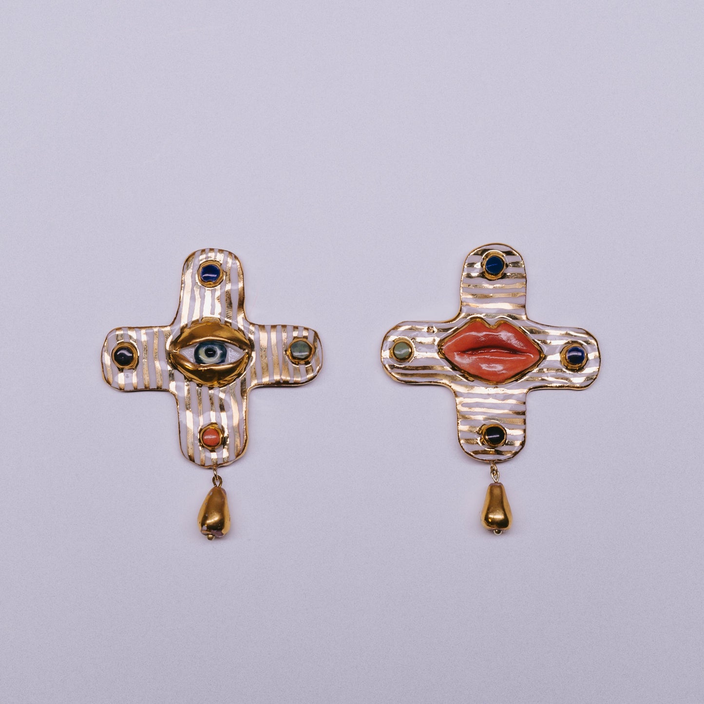 Apri Jewellery - Cross Earrings 001