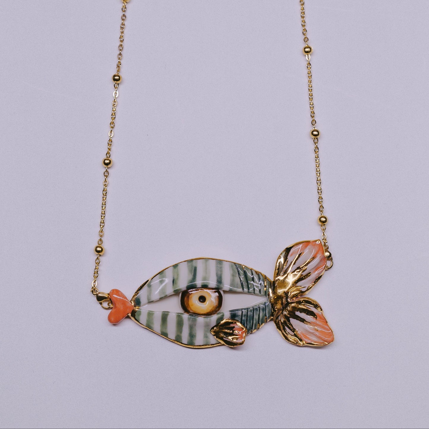 Apri Jewellery - Fish Necklace 001