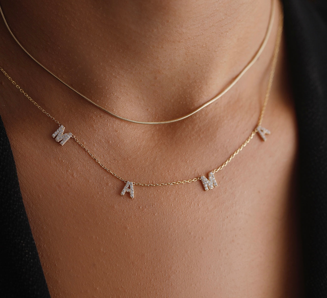 PREORDER - Tuyo Necklace - English Blinged Letters