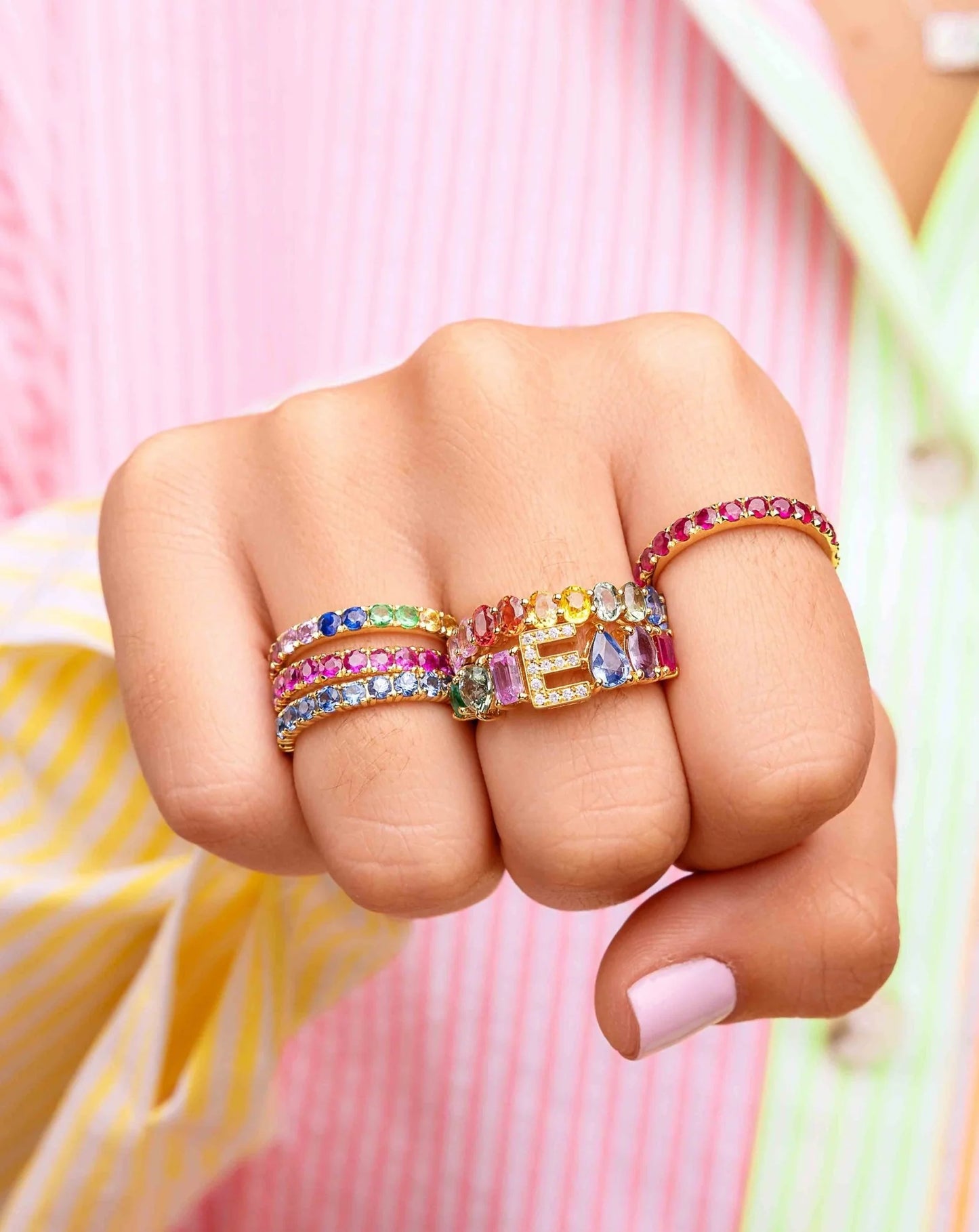 PREORDER - Jai Initial Sapphire Ring - DRJ Fine
