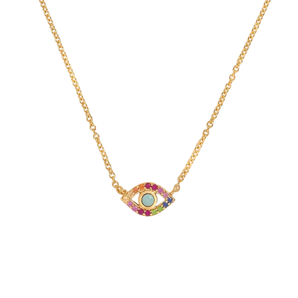 PREORDER - Rainbow Eye Necklace - DRJ Fine