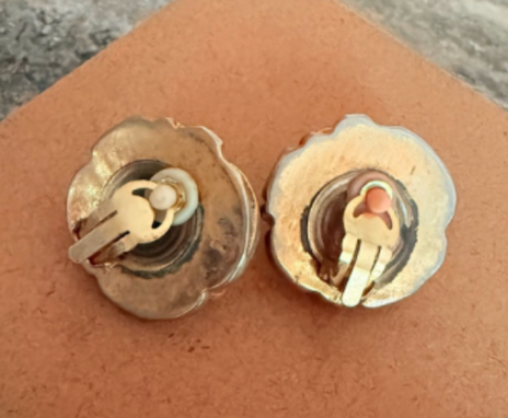 Vintage Rose Sterling Earrings