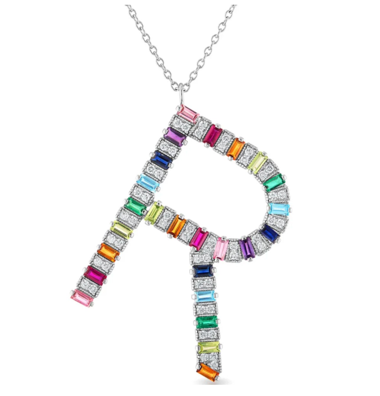 PREORDER - Tuyo Rainbow Initial Necklace - DRJ Fine