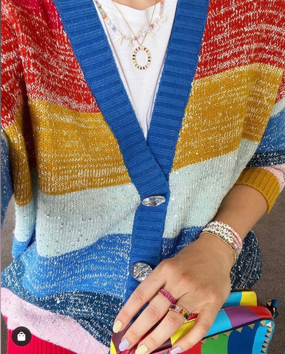 Tuyo Rainbow Initial Necklace