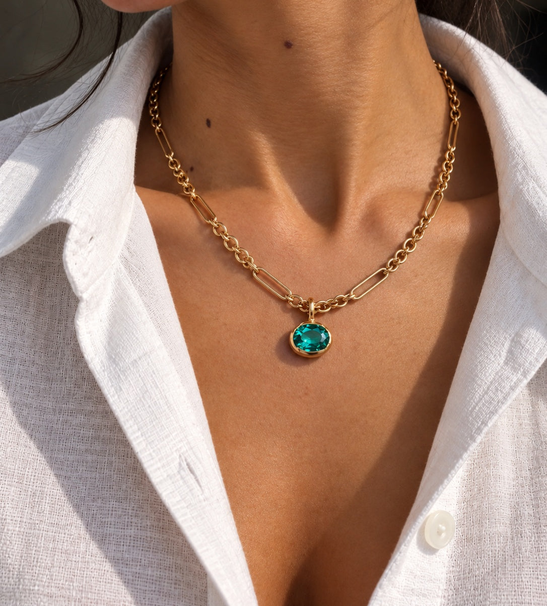 Athena Pendant Emerald