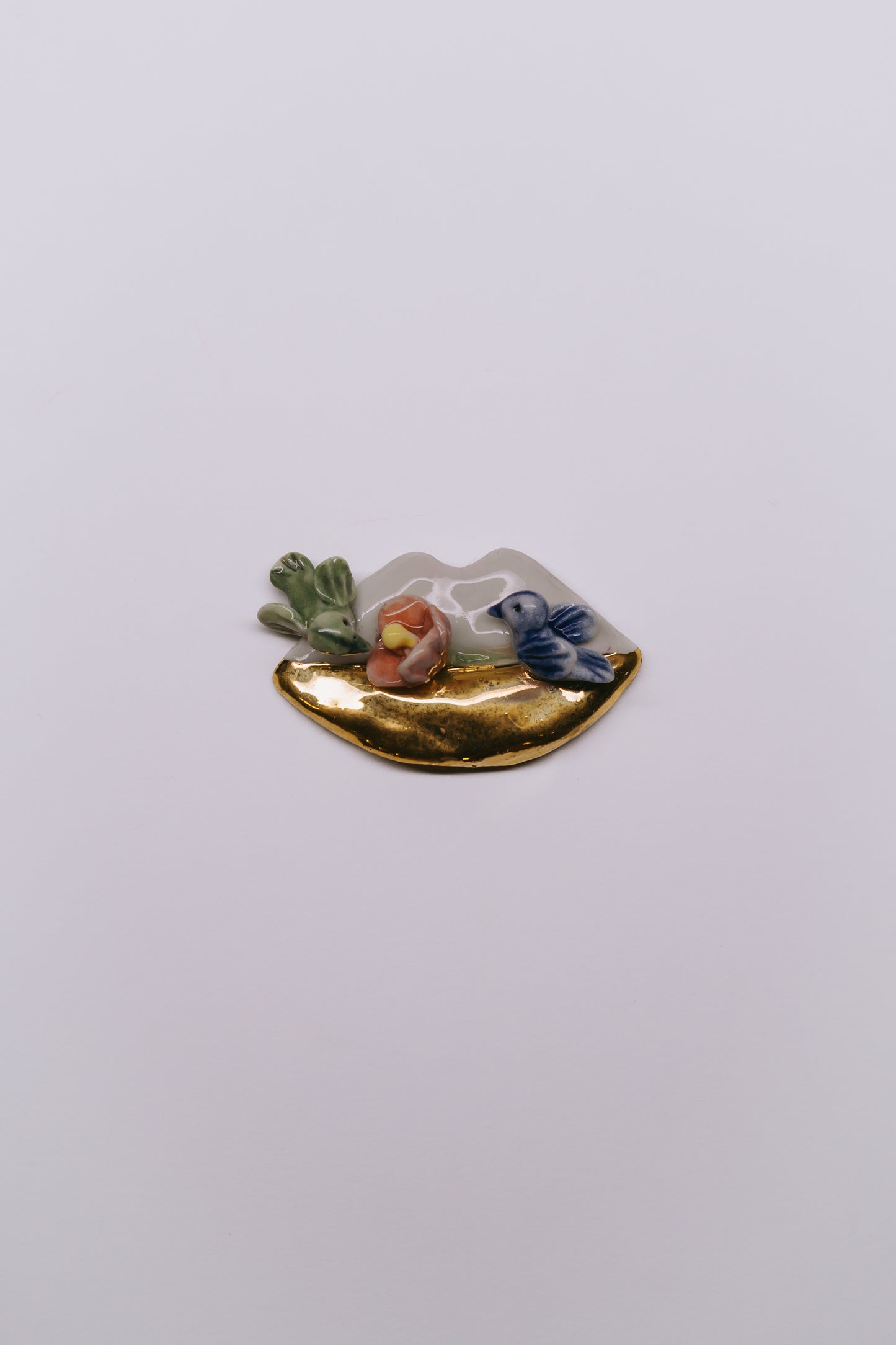 Apri Jewellery - Lips Brooch 003