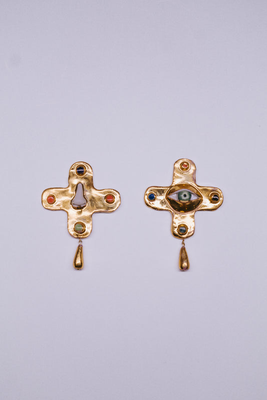 Apri Jewellery - Cross Earrings 002