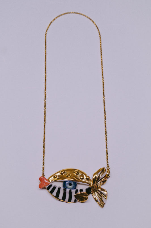 Apri Jewellery - Fish Necklace 002