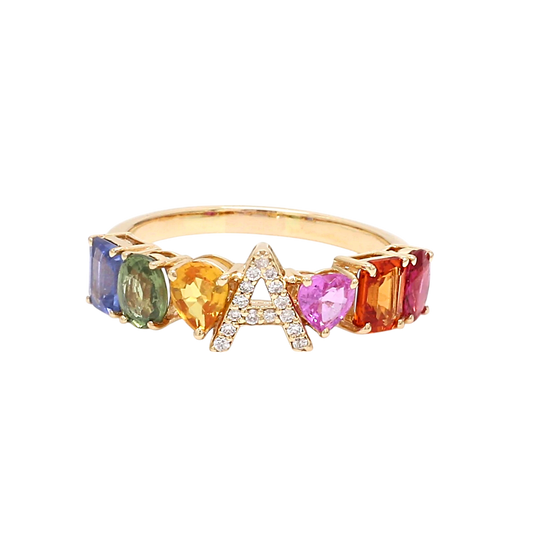 PREORDER - Jai Initial Sapphire Ring - DRJ FINE