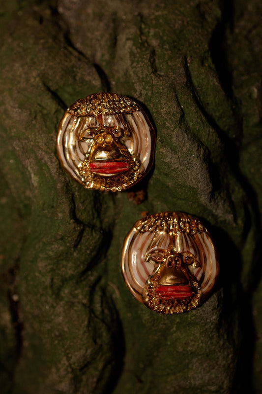 Apri Jewelry - Gorilla Earrings